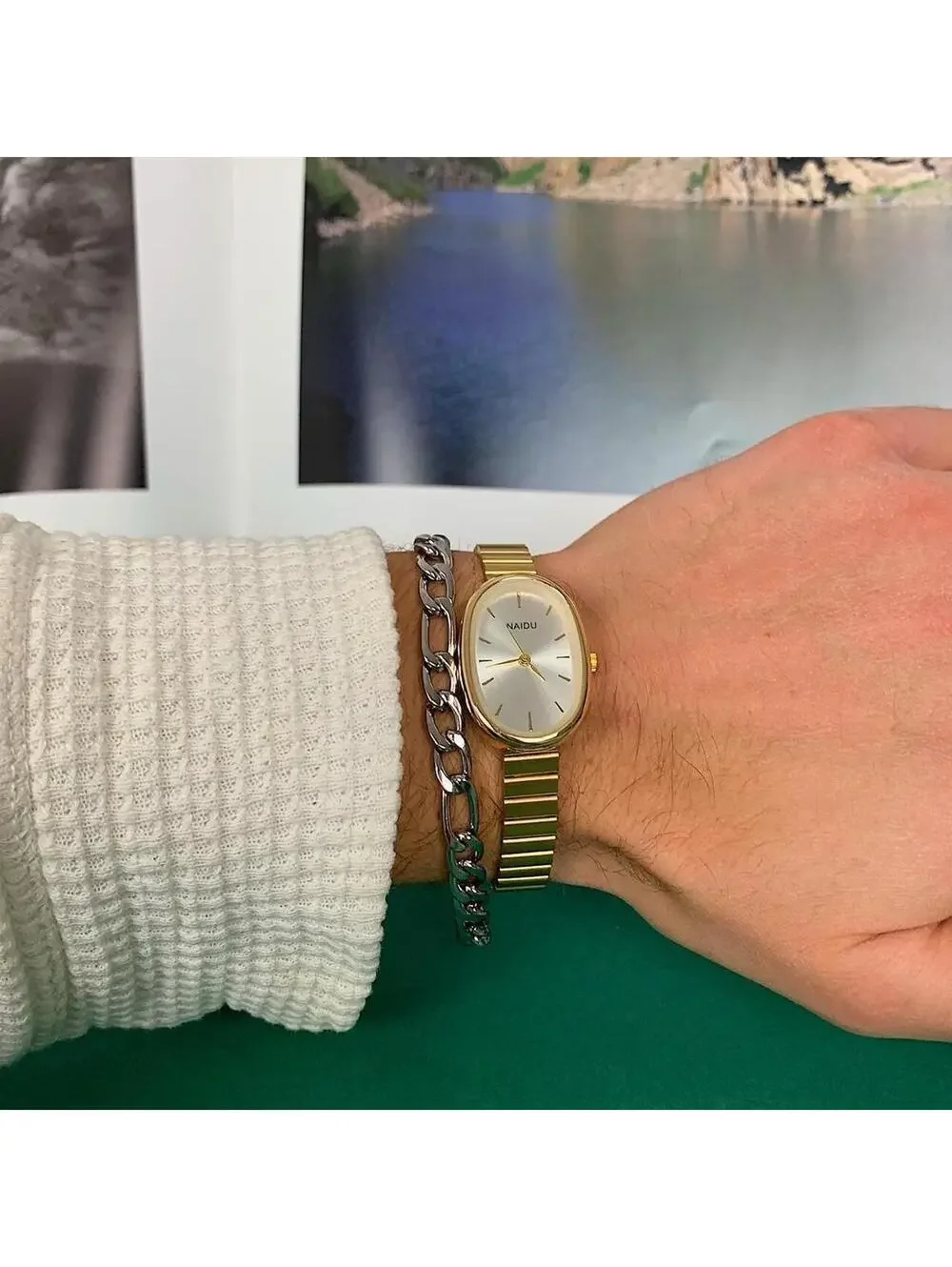 Y2K Style Gold Luxury Classy Sport Watch
